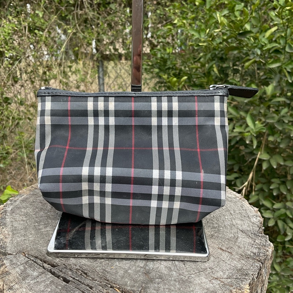 BURBERRY BLACK HOUSE CHECK COSMETIC BAG
